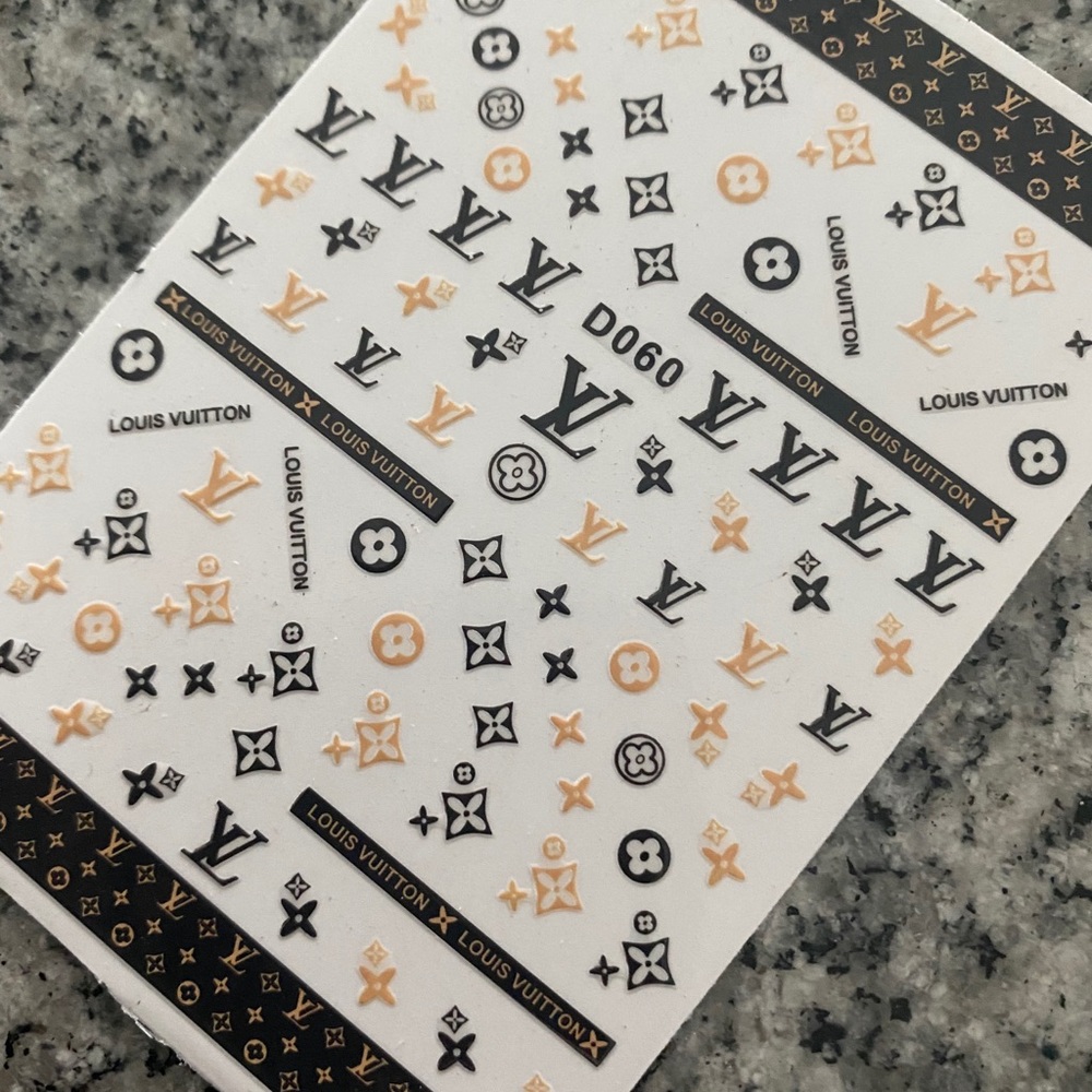 Louis Vuitton nail art decal